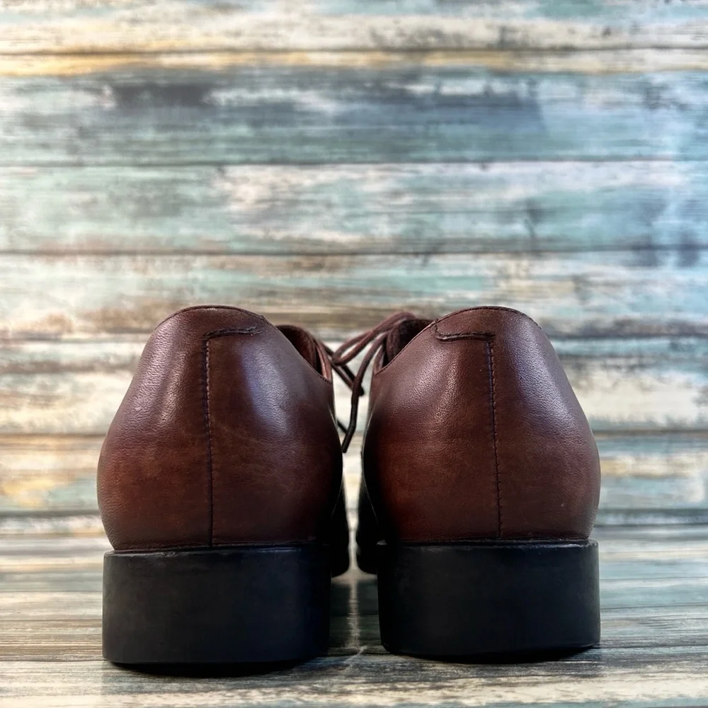 Ariat Jamie Tassel Oxford Shoes Womens 7B Brown Leather Woven Western Equestrian